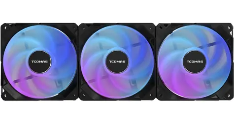 Tcomas FA200 černá / Ventilátor / 3 ks / 120 mm / ARGB / 85,2 CFM / 2600 RPM