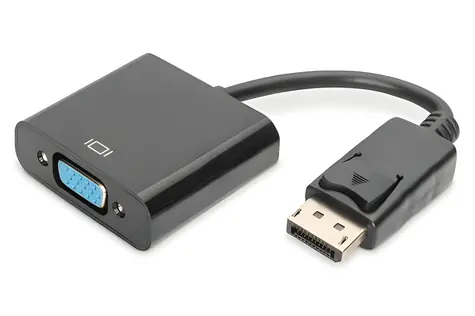 Digitus DisplayPort - VGA černá / Redukce / 0,15 m / 1080p 60 Hz
