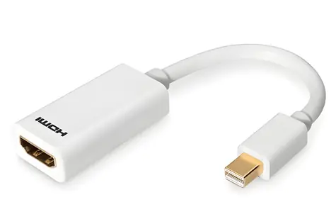 Digitus Mini DisplayPort - HDMI bílá / Redukce / Full HD 1080p / 0,15 m