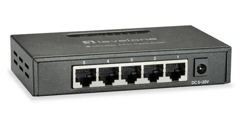 LevelOne GEU-0523 / Switch / 5x Gigabit Ethernet / Unmanaged / kovový
