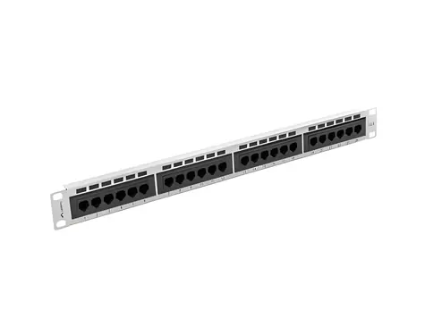 Lanberg šedý / Patch panel / 24 portů / RJ-45 / CAT6 / UTP / 1U / 19