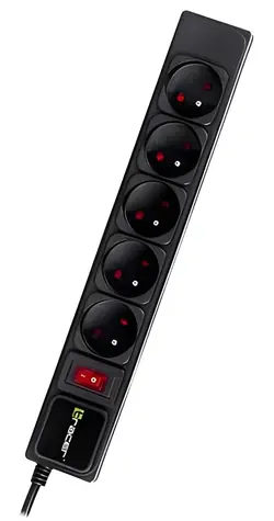 Tracer PowerGear / Přepěťová ochrana / 5 zásuvek / 3 m / 2300 W