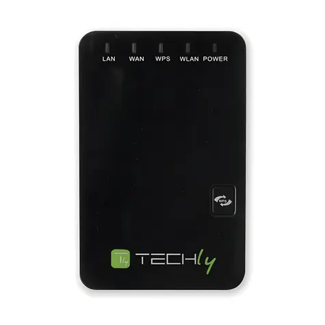 Techly 301078 / Wireless-N mini router / 802.11n / 2.4 GHz / 300 Mbps / 1x WAN / 1x LAN / 2x anténa