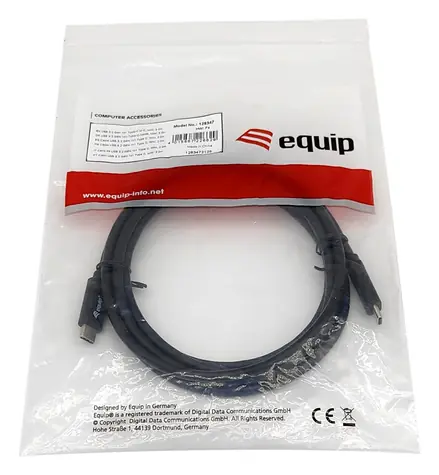 Equip černá / Kabel USB-C -> USB-C / USB 3.2 Gen 1 / PD 60W / 2 m