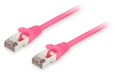 Equip Cat6A S/FTP 20 m růžová / Patch kabel / 2x RJ45 / 10 Gbit/s / LSZH