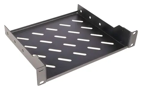 Equip 10” černá / Police pro rack / 1U / pevná / hloubka 200 mm