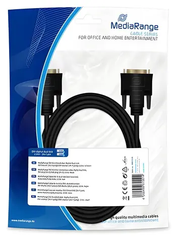 MediaRange MRCS129 / DVI kabel / DVI (24+1) - DVI (24+1) / Dual-Link / 2 m / černý