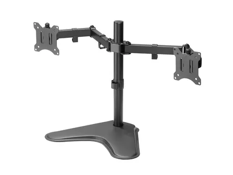 Equip černá / Stolní držák pro dva monitory / 17-32
