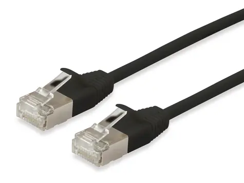 Equip Cat6A F/FTP SlimFlex 10m černý / Patch kabel / RJ45-RJ45 / LSZH / 500MHz