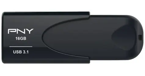 PNY Attaché 4 černá / Flash disk / 16 GB / USB 3.1 / bez krytky