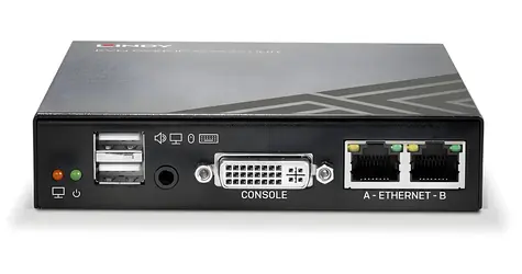 Lindy KVM IP Access Switch DVI-I / IP KVM přepínač / DVI-I / 4x USB 2.0 / kovové tělo