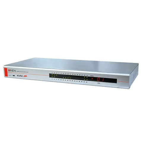 Lindy CAT-32 / KVM přepínač / 32 portů / PS/2 & USB konzole / VGA / IP modul / kabel do 100 m
