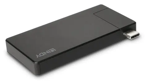 Lindy DST-Micro / Dokovací stanice / USB-C / 4K HDMI / USB 3.2 / PD 60W