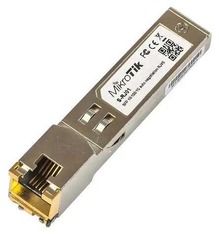 MikroTik S-RJ01 / SFP modul / RJ-45 / 10/100/1000 Mbit / 100m / 1,25Gb/s