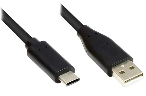 Good Connections USB-A - USB-C černá / USB kabel / USB 2.0 / 2 m / 480 Mbit/s