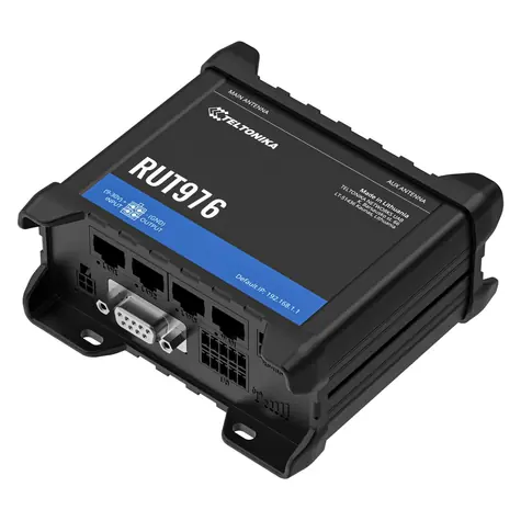 Teltonika RUT976 / Router industriální / 5G RedCap / Wi-Fi 4 / Dual SIM / 4x LAN / RS232 / RS485