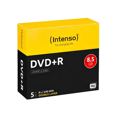 Intenso DVD+R DL 8,5GB / Optické médium / 5 ks / 8x / JewelCase