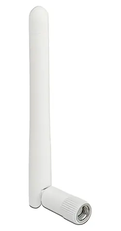 Delock WLAN anténa RP-SMA / Všesměrová anténa / 2 dBi / 2,4 GHz / otočný kloub / bílá