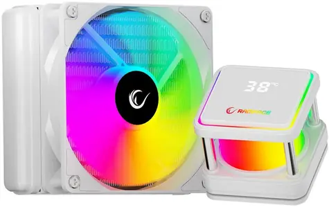 Rampage Infinite V120 bílá / AIO vodní chladič CPU / 120 mm / ARGB / Ukazatel teploty