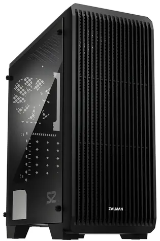 Zalman S2 černá / Skříň / ATX / 1x USB 3.2 Gen 2 / 2x USB 2.0 / bez zdroje / průhledná bočnice