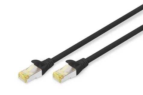 Digitus černá / Patch kabel / Cat6a S/FTP / 2x RJ45 / 5 m