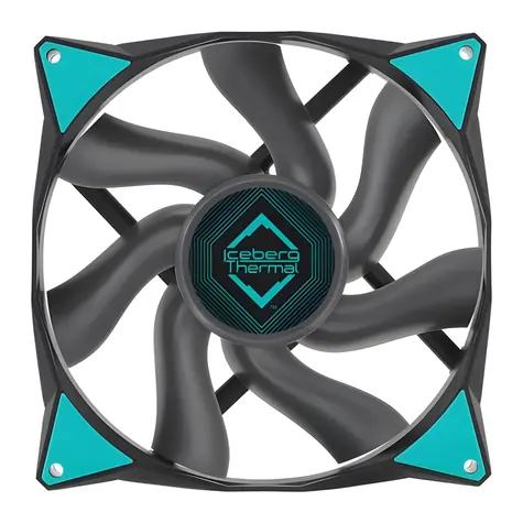 Iceberg Thermal IceGALE černá / Ventilátor / 140 mm / 1600 RPM / 96 CFM / 36 dB / PWM