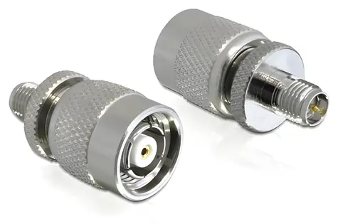 Delock adaptér RP-SMA(M) na RP-TNC(F) / Adaptér / kov / stříbrná
