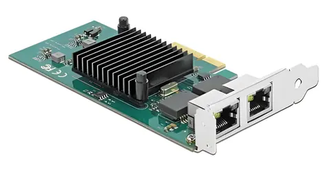 DeLock PCI Express x4 / Síťová karta / 2x RJ45 Gigabit LAN / Intel 82576