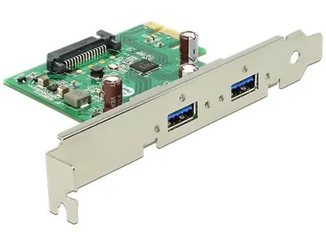 DeLock 89391 / PCIe karta / 2x USB 3.2 Gen 1 5 Gbit/s / PCIe x1 / nízký profil