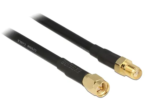 Delock SMA - SMA CFD200 7,5 m černá / Anténní kabel / 50 Ohm / low loss