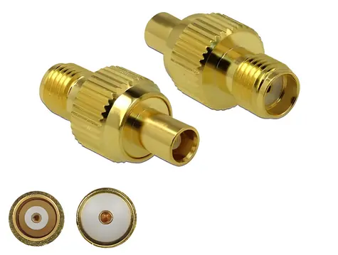 DeLock adaptér SMA Jack - MCX Jack zlatá / Adaptér / 0-3000 MHz