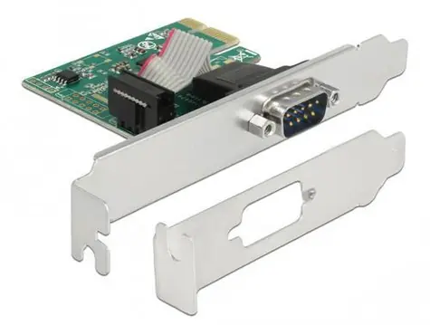 DeLock PCIe x1 / Adaptér / 1x sériový port RS-232 / low profile / ASIX AX99100