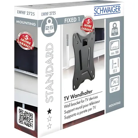 Schwaiger LWHF2725 černá / Nástěnný držák pro TV / 13