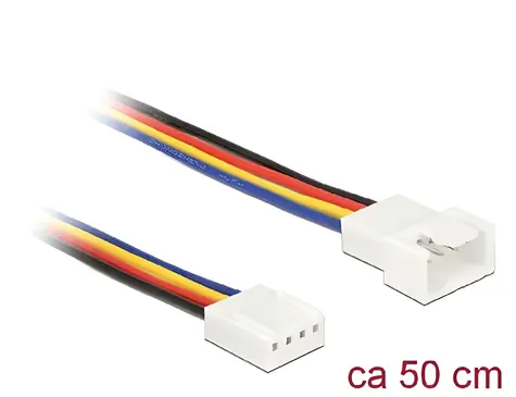 Delock / Prodlužovací kabel PWM pro ventilátor / 4-pin / 0,5 m