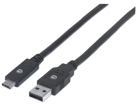 Manhattan USB-C - USB-A černý / Kabel / USB 3.2 Gen 1 / 5 Gbit/s / 2 m