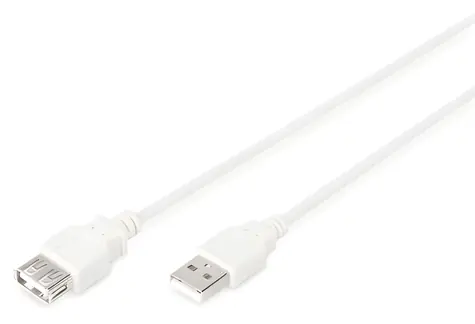 Digitus béžová / Prodlužovací kabel / USB 2.0 / USB A - USB A / 1,8 m