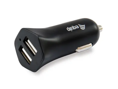 Equip černá / Autonabíječka / 2x USB / 12/24 V / 12 W