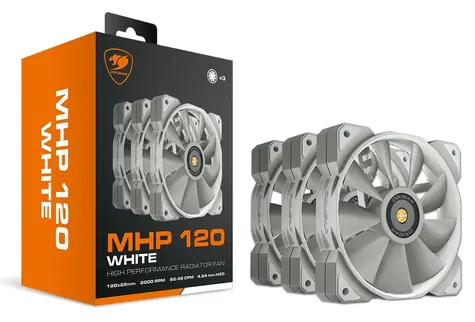 COUGAR MHP 120 bílá / Ventilátor / 120 mm / 3 ks / 2000 RPM / 82,48 CFM / 34,5 dB