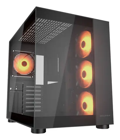 COUGAR FV150 ARGB černá / Počítačová skříň / Midi-tower / ATX / tvrzené sklo / bez zdroje