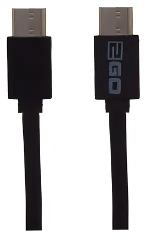 2GO USB-C - USB-C 1 m černá / Datový kabel / USB 3.2 Gen 1