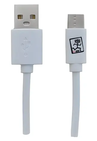 2GO bílá / Nabíjecí a datový kabel / Micro-USB na USB-C / 1 m / USB 3.2 Gen 1