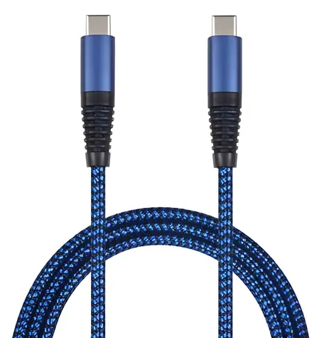 2GO USB-C - USB-C 1 m modrá / Datový a nabíjecí kabel / USB 3.2 Gen 1 / Nylon