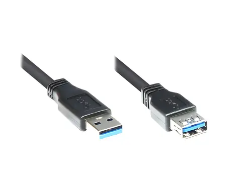 Good Connections USB-A - USB-A 1 m černá / Prodlužovací kabel / USB 3.0 / 5 Gbit/s