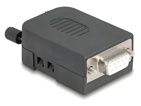Delock D-Sub 9pin (F) - Terminal Block 3pin (F) / Adaptér / RS232/RS485 / černá, šedá
