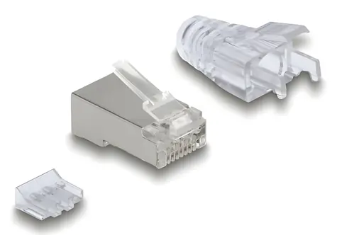 DeLock RJ45 konektor Cat.6A / Konektor RJ45 / Ochranná průchodka proti zlomu / 50 ks / AWG 28