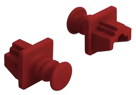 Delock červená / Prachová záslepka / RJ-45 / 10 ks / plast
