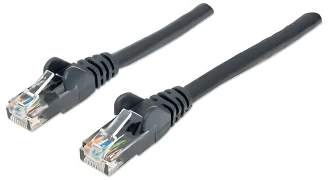 Intellinet U/UTP Cat6 černá / Patch kabel / 0,5 m / RJ-45