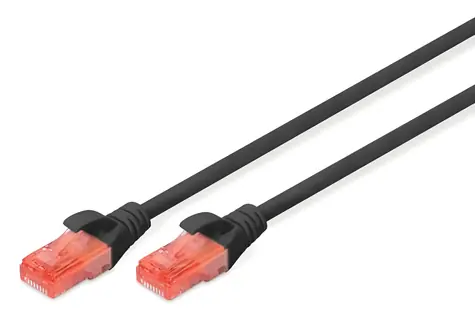 Digitus CAT6 U/UTP černý / Síťový kabel / RJ-45 / 10 m / AWG 26/7 / LSZH