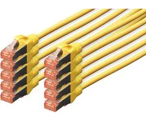Digitus žlutý / Patch kabel / Cat6 S/FTP / 3 m / LSZH / 10 ks