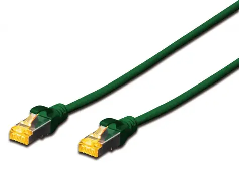 Digitus CAT 6A S/FTP AWG 26/7 zelený / Patch kabel / 0,25 m / LSZH